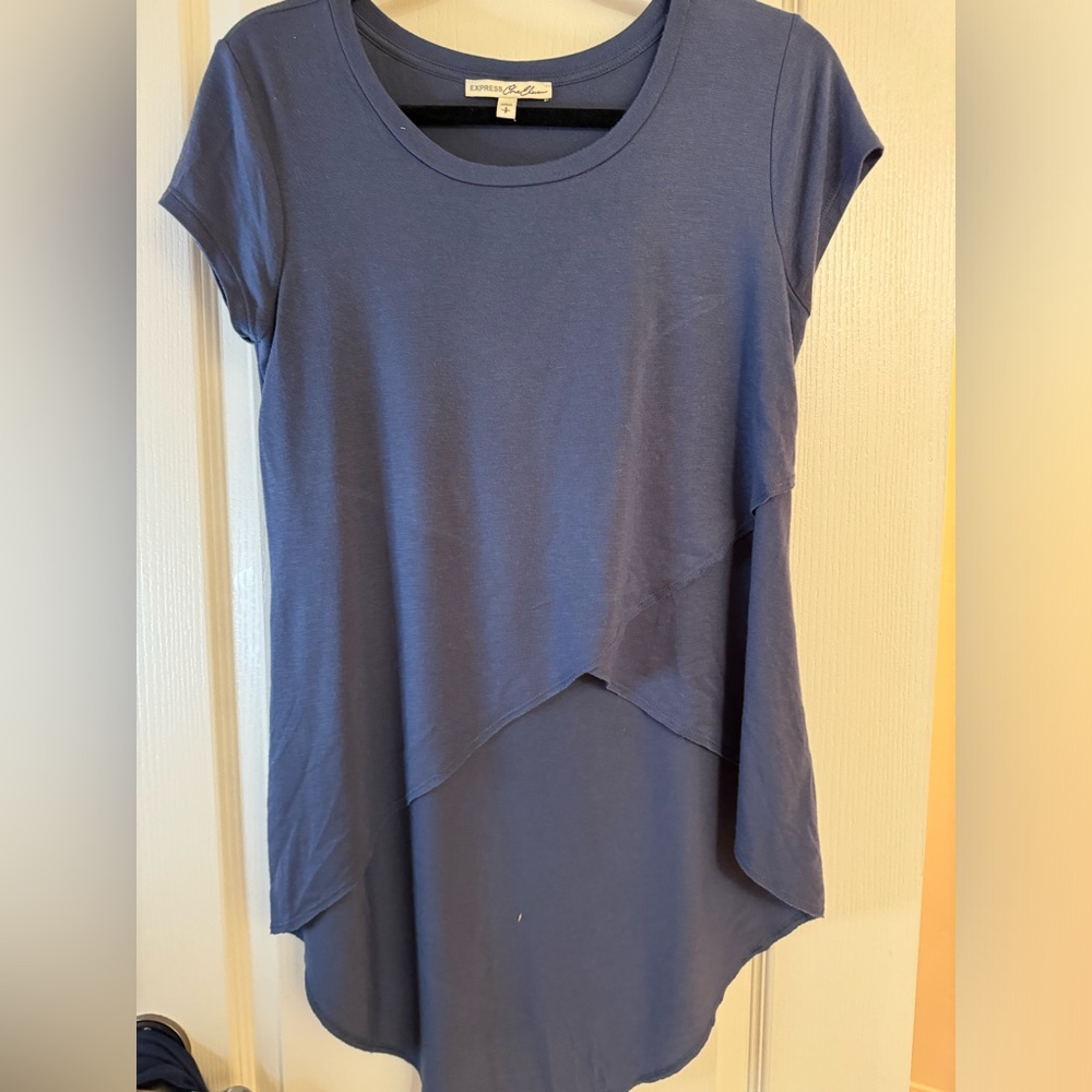 Women’s Express, short sleeve, high low shirt